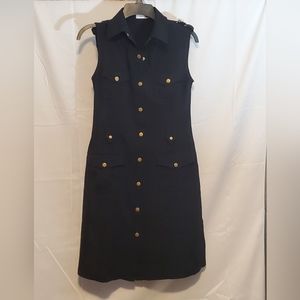 Calvin Klein Black Button Up Dress Size 4